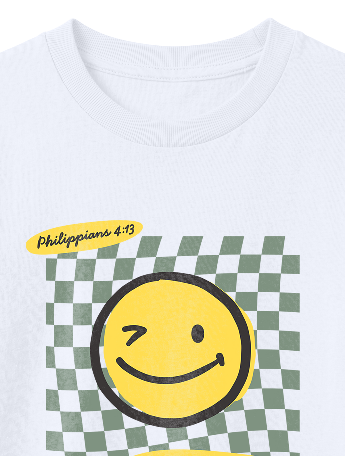 KIDS REGULAR FIT T-SHIRT I CAN DO ALL THINGS THROUGH CHRIST BOY - white-front-close-1.png - 8