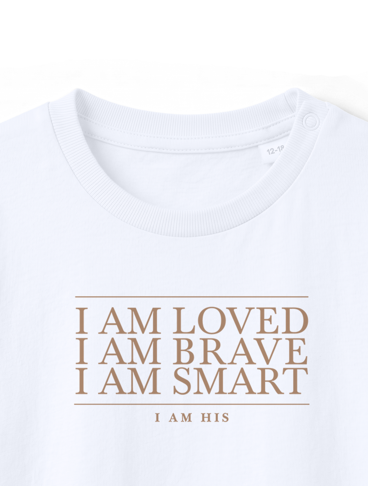 BABY REGULAR FIT T-SHIRT I AM HIS - white-front-close-1.png - 8
