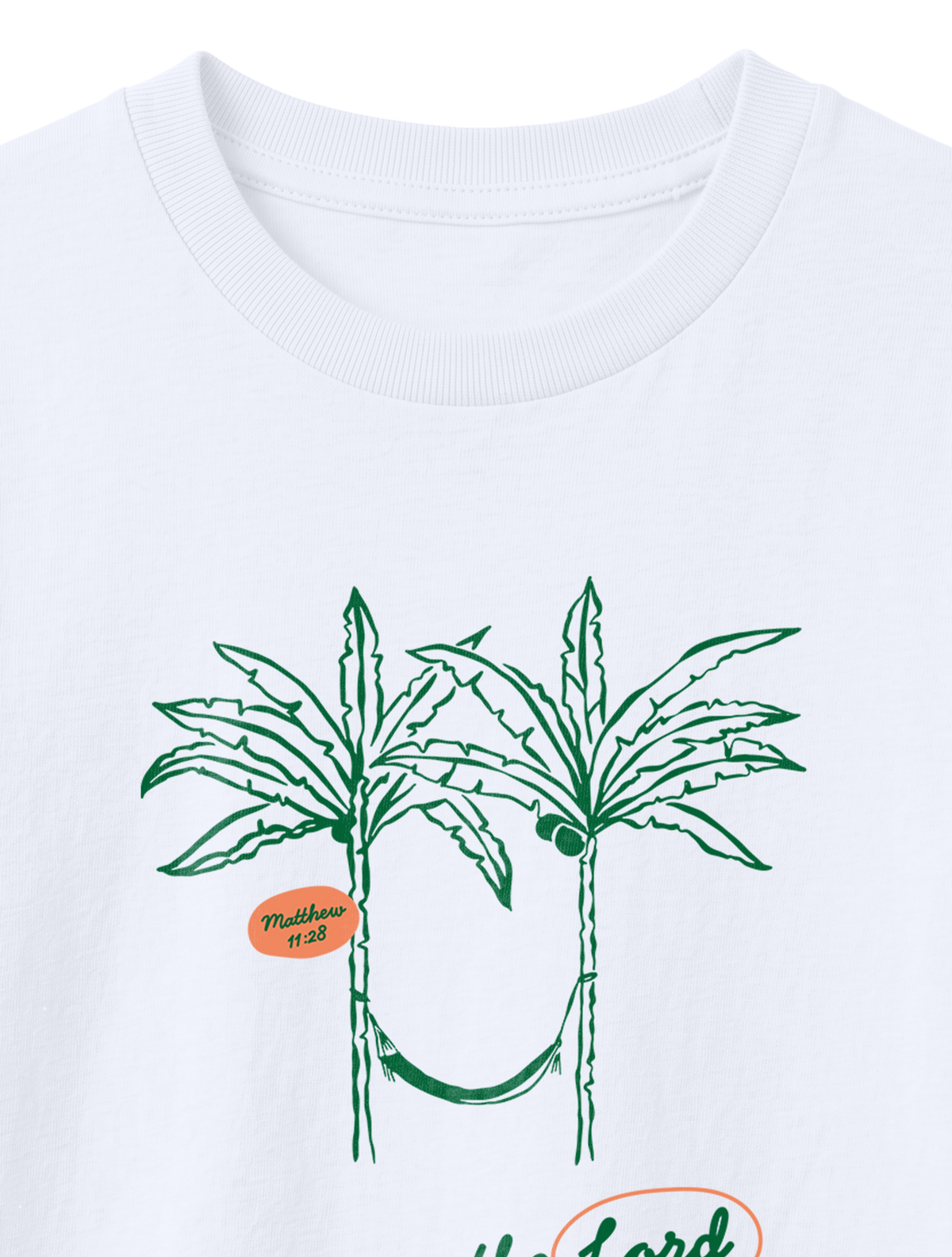 KIDS REGULAR FIT T-SHIRT LORD IS MY REST - white-front-close-1.png - 5