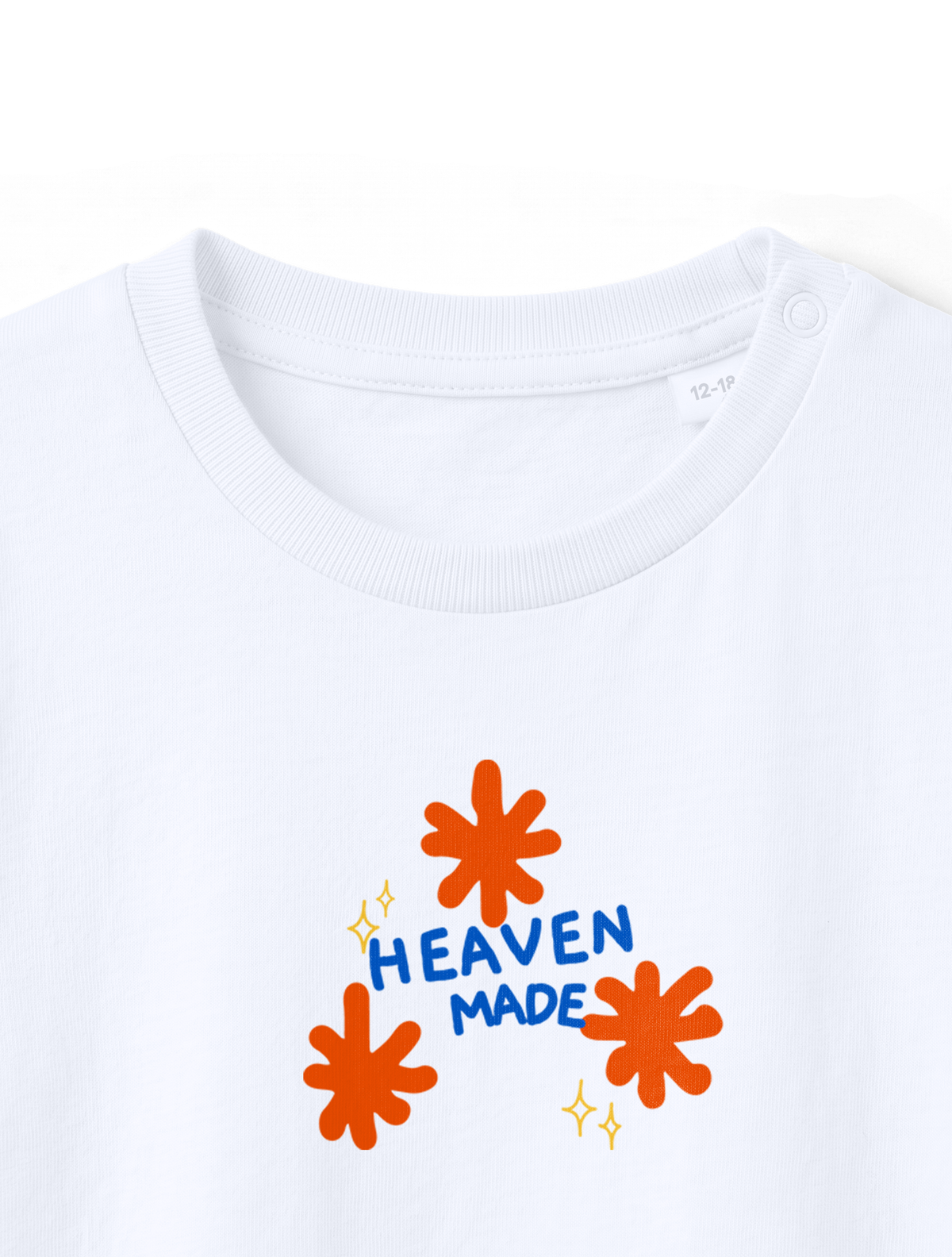 BABY REGULAR FIT T-SHIRT HEAVEN MADE - white-front-close-1.png - 5