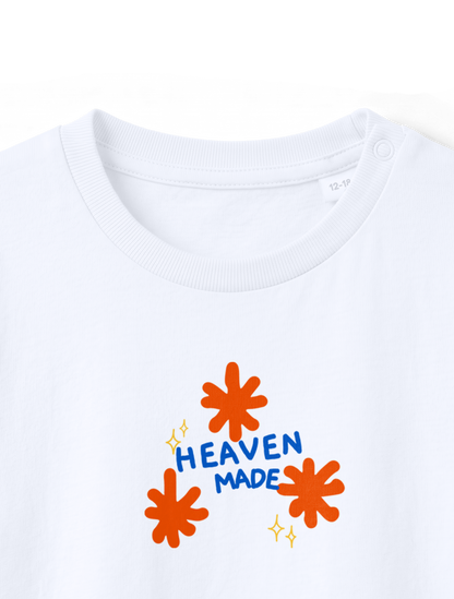 BABY REGULAR FIT T-SHIRT HEAVEN MADE - white-front-close-1.png - 5