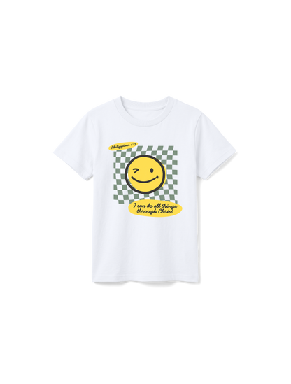 KIDS REGULAR FIT T-SHIRT I CAN DO ALL THINGS THROUGH CHRIST BOY - white-front.png - 7