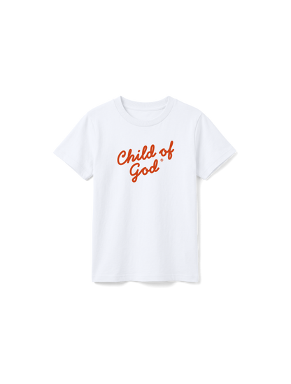 KIDS REGULAR FIT T-SHIRT CHILD OF GOD SCRIPT - white-front.png - 1