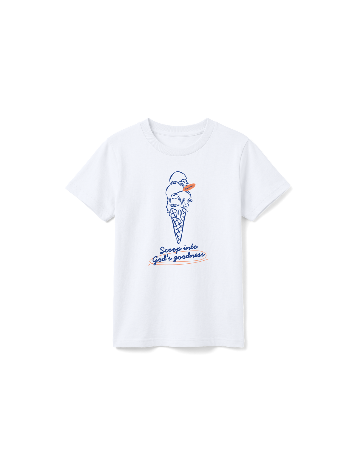 KIDS REGULAR FIT T-SHIRT SCOOP INTO GODS GOODNESS - white-front.png - 1