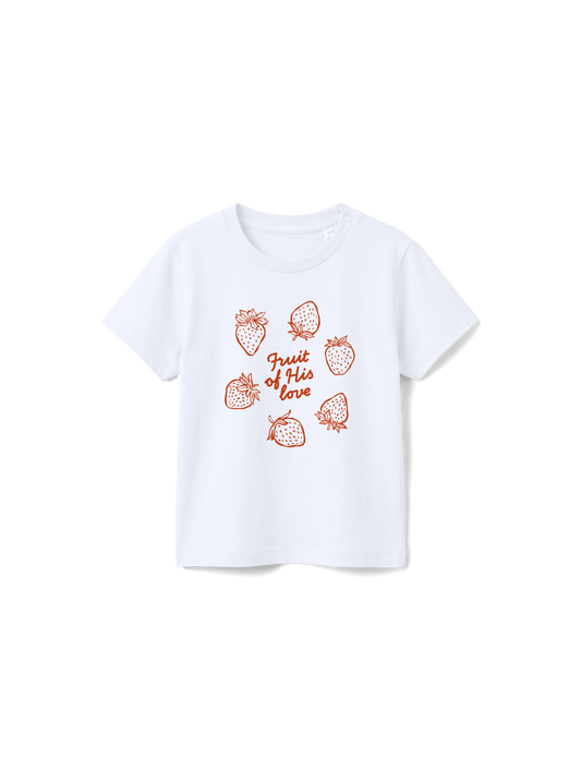 BABY REGULAR FIT T-SHIRT FRUIT OF HIS LOVE - white-front.png - 1