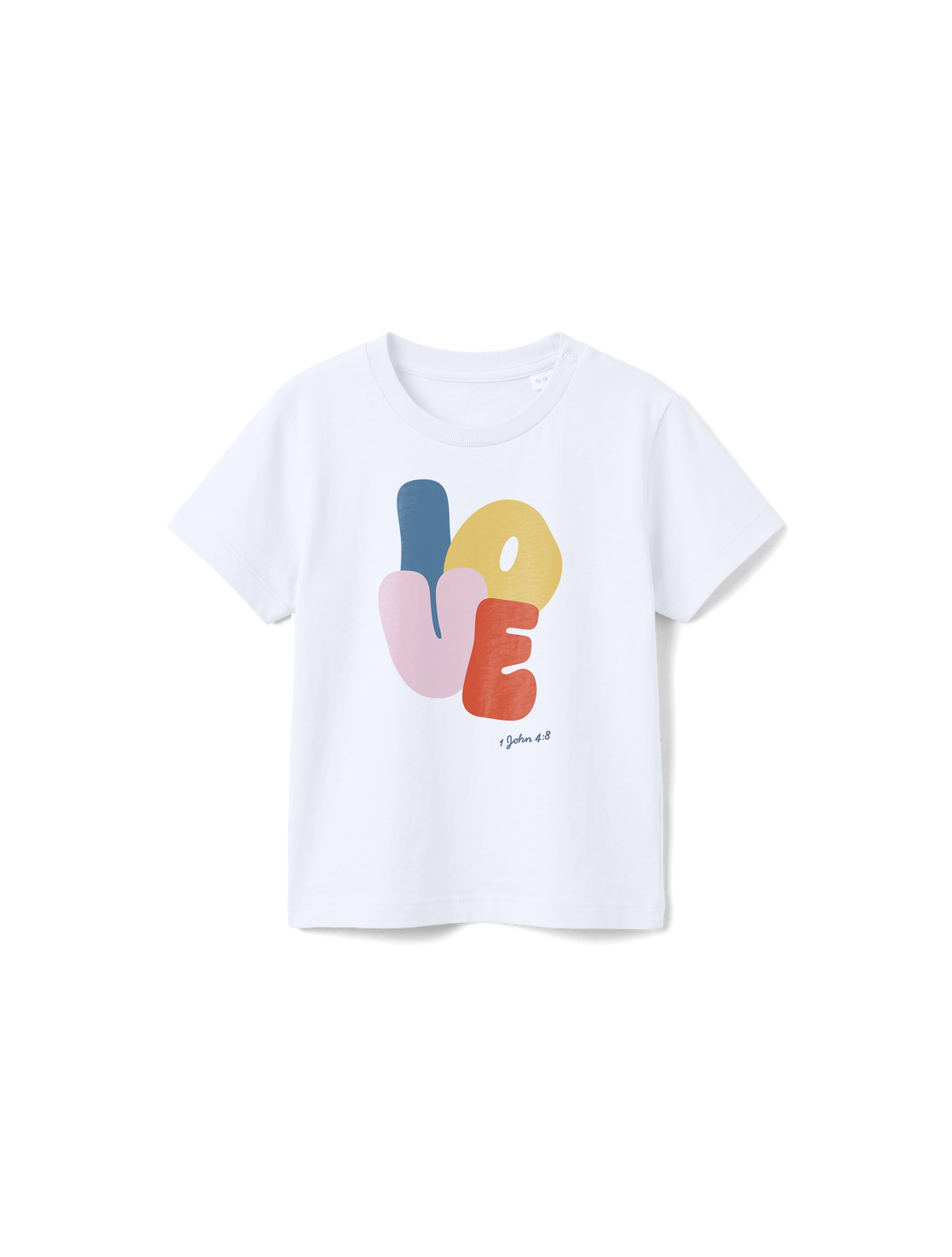 BABY REGULAR FIT T-SHIRT LOVE - white-front.png - 1