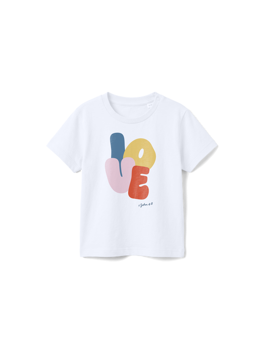 BABY REGULAR FIT T-SHIRT LOVE - white-front.png - 1