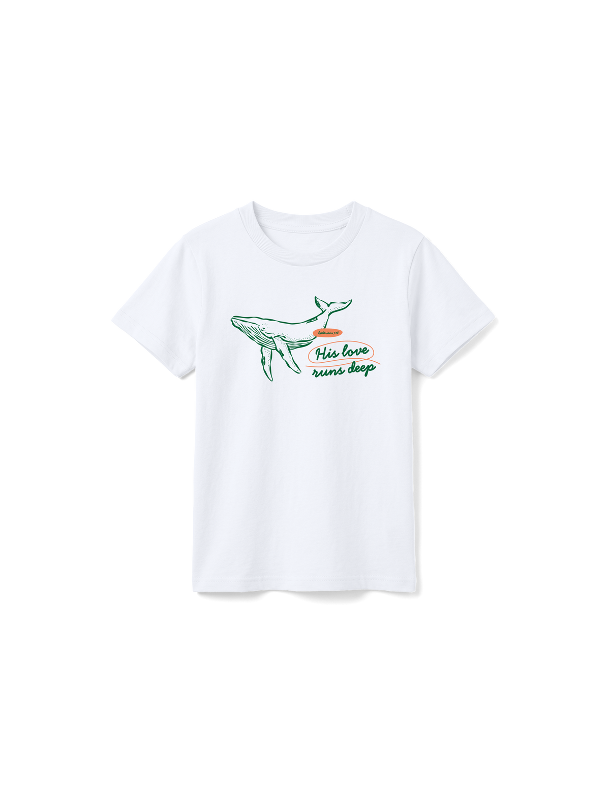KIDS REGULAR FIT T-SHIRT HIS LOVE RUNS DEEP - white-front.png - 7