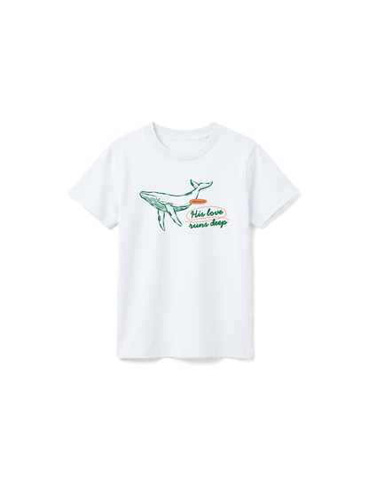 KIDS REGULAR FIT T-SHIRT HIS LOVE RUNS DEEP - white-front.png - 7