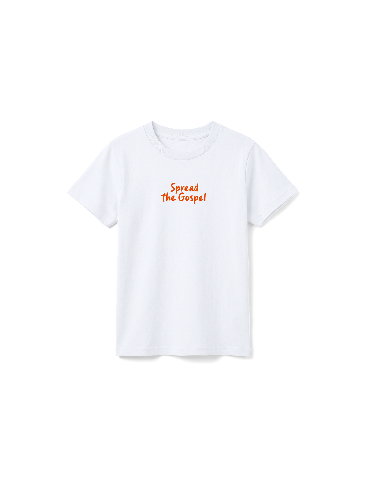 KIDS REGULAR FIT T-SHIRT SPREAD THE GOSPEL - white-front.png - 1