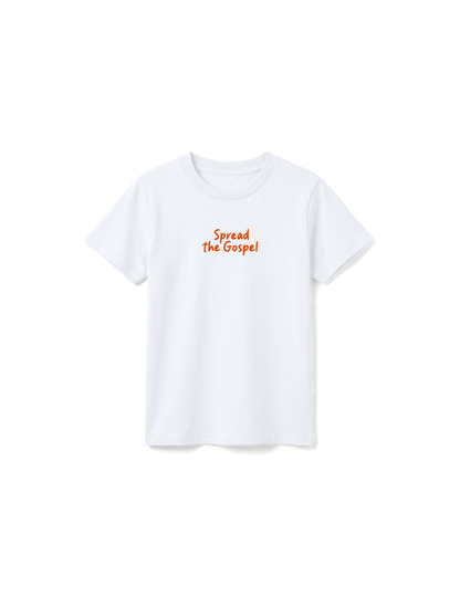 KIDS REGULAR FIT T-SHIRT SPREAD THE GOSPEL - white-front.png - 1