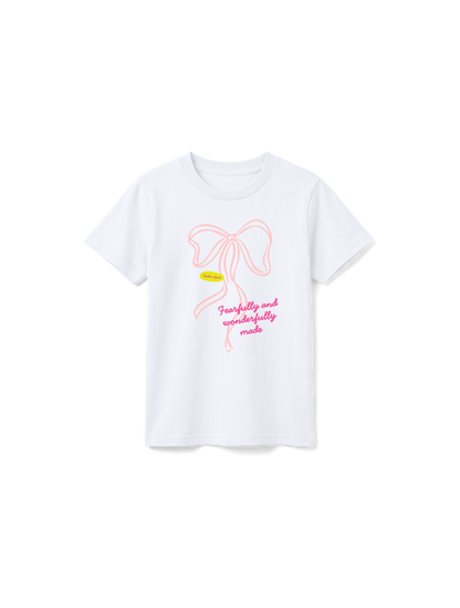 KIDS REGULAR FIT T-SHIRT FEARFULLY AND WONDERFULLY MADE COLORFUL - white-front.png - 1