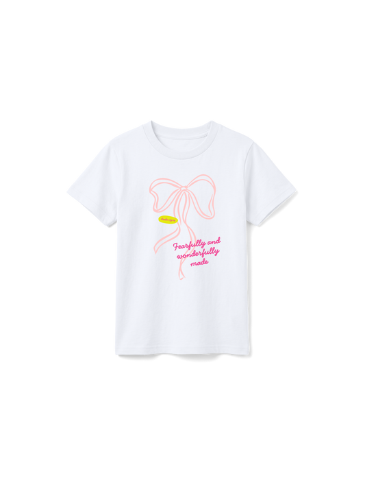 KIDS REGULAR FIT T-SHIRT FEARFULLY AND WONDERFULLY MADE COLORFUL - white-front.png - 1
