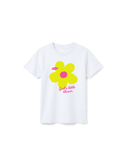 KIDS REGULAR FIT T-SHIRT GODS LITTLE BLOOM - white-front.png - 1