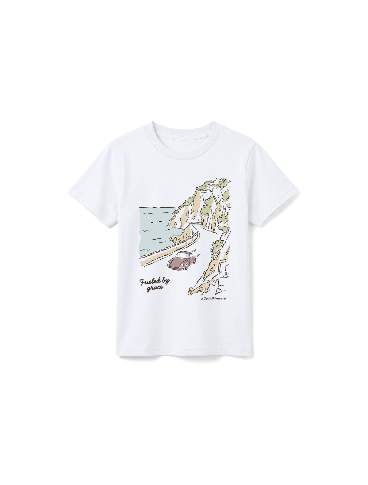 KIDS REGULAR FIT T-SHIRT DRIVEN BY GRACE - white-front.png - 1