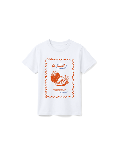 KIDS REGULAR FIT T-SHIRT BE SWEET - white-front.png - 1