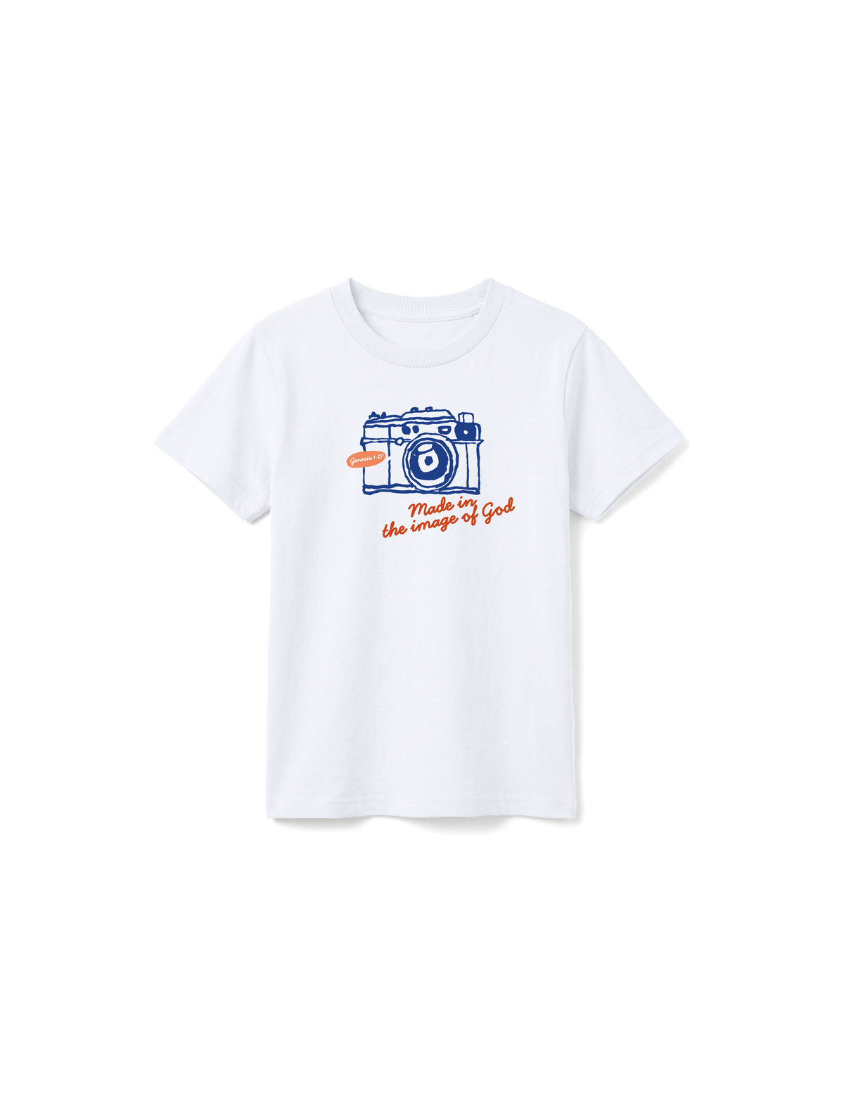 KIDS REGULAR FIT T-SHIRT MADE IN THE IMAGE OF GOD - white-front.png - 1