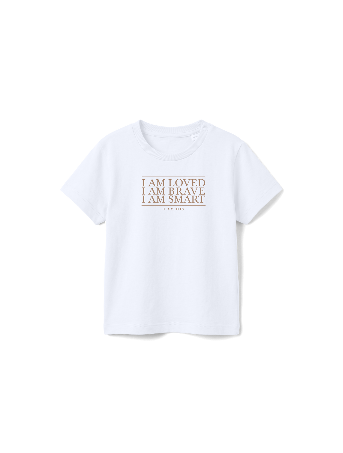 BABY REGULAR FIT T-SHIRT I AM HIS - white-front.png - 7