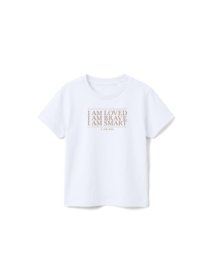 BABY REGULAR FIT T-SHIRT I AM HIS - white-front.png - 7