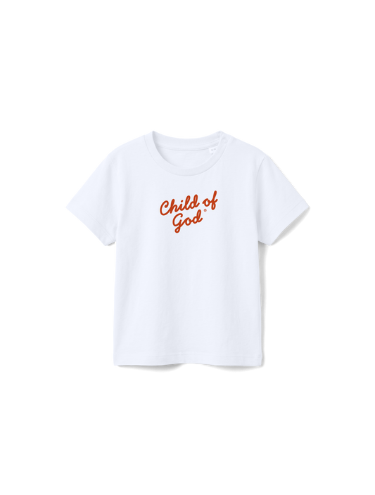 BABY REGULAR FIT T-SHIRT CHILD OF GOD SCRIPT - white-front.png - 1