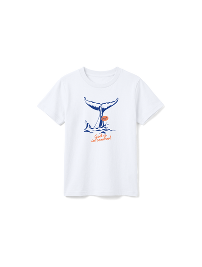 KIDS REGULAR FIT T-SHIRT GOD IS IN CONTROL - white-front.png - 1