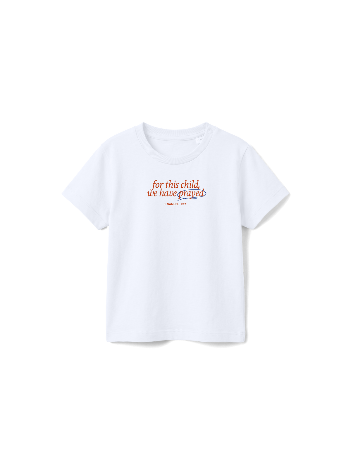 BABY REGULAR FIT T-SHIRT FOR THIS CHILD WE HAVE PRAYED - white-front.png - 1