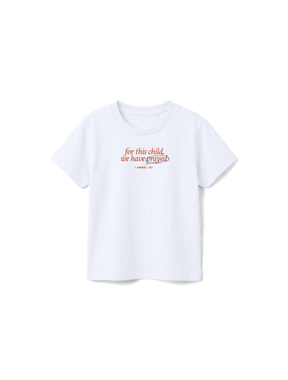 BABY REGULAR FIT T-SHIRT FOR THIS CHILD WE HAVE PRAYED - white-front.png - 1